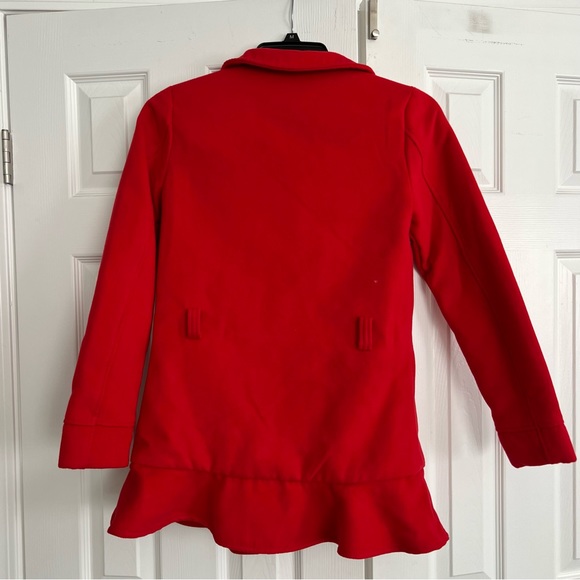 Little Girls Red Peacoat Size XL - Picture 2 of 4